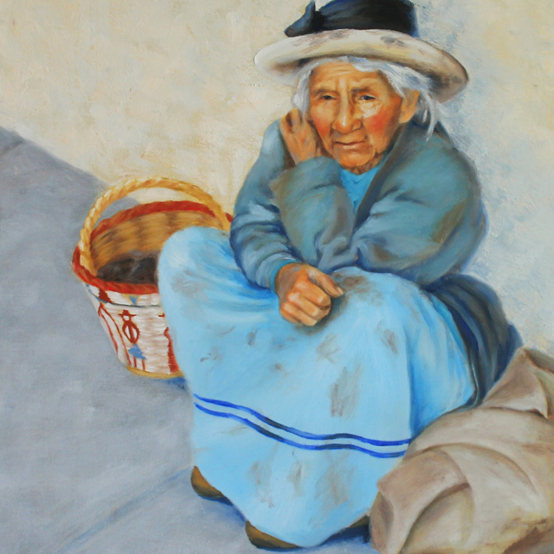 "Streets of Peru" 18x24 Oil