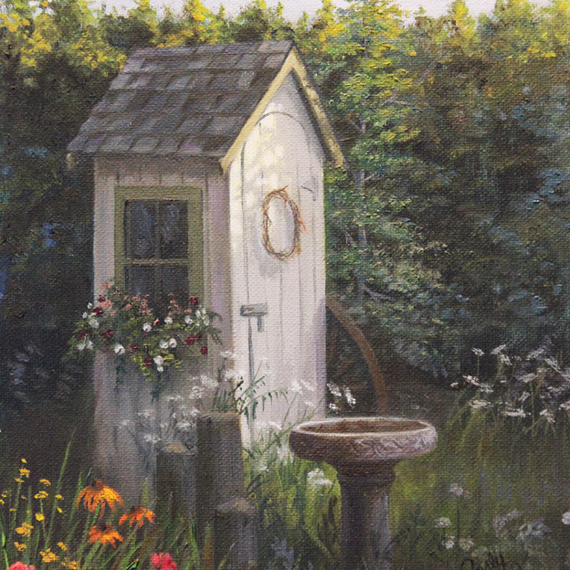 "Morning in the Garden" 8x10 Oil