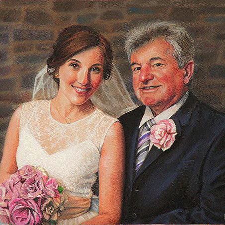 "Father of the Bride" 11x14 Pastel
